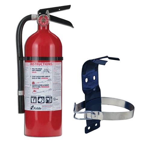 fire extinguisher with metal mounting bracket|kidde fire extinguisher mounting brackets.